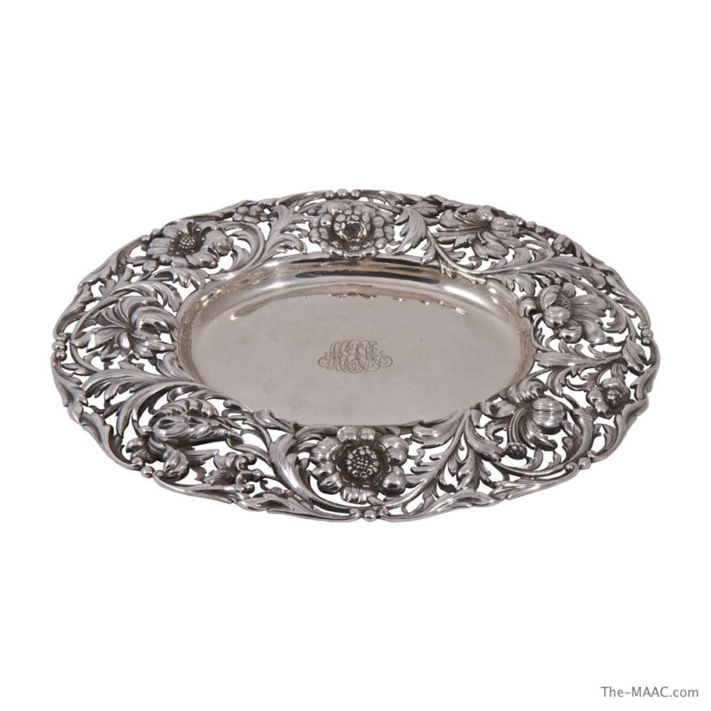Large Silver Tiffany & Co. Reticulated Dish