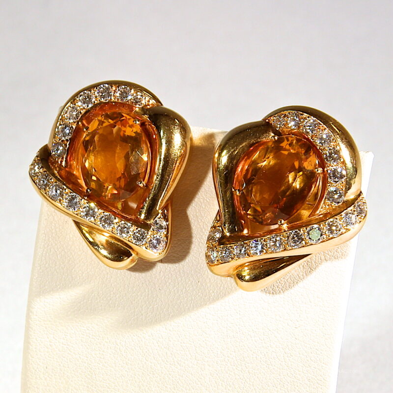 René Boivin Citrine Earrings - Image 2