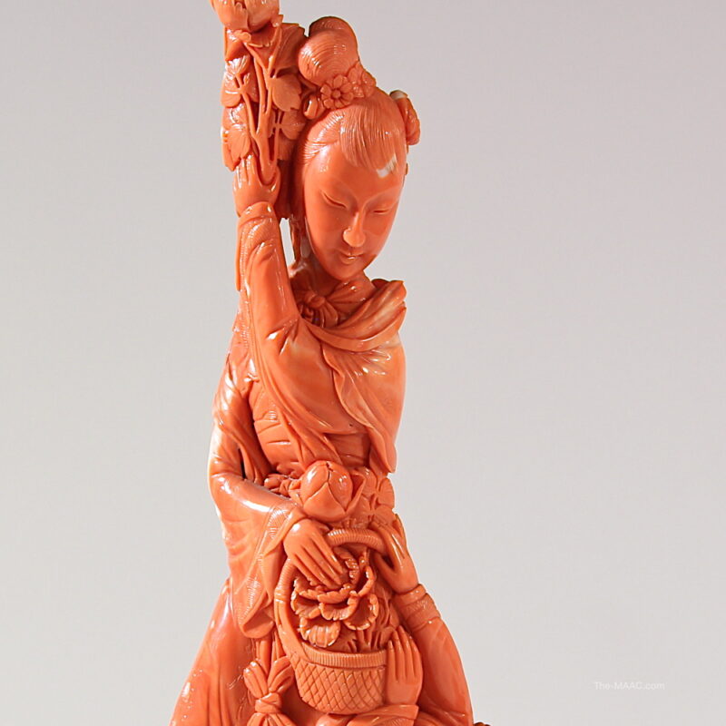 Chinese Carved Coral Figures - Image 3