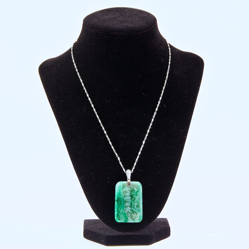 Carved Chinese Jade Pendant - Image 2