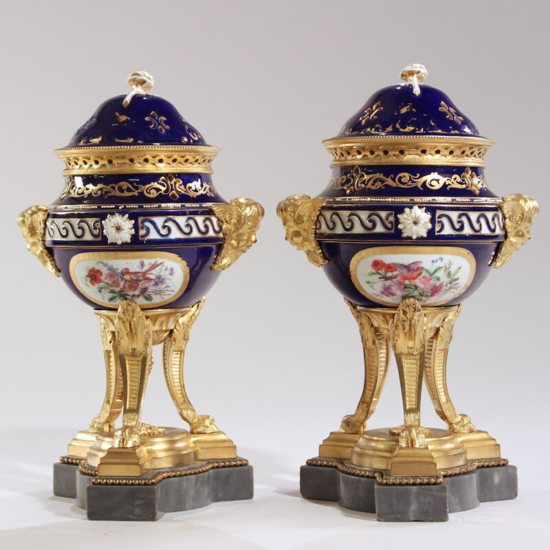 Pair of Sevres Covered Urns