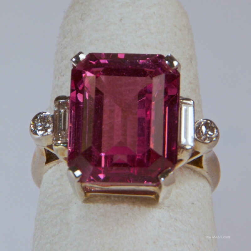 Exceptional Pink Spinel and Diamond Ring