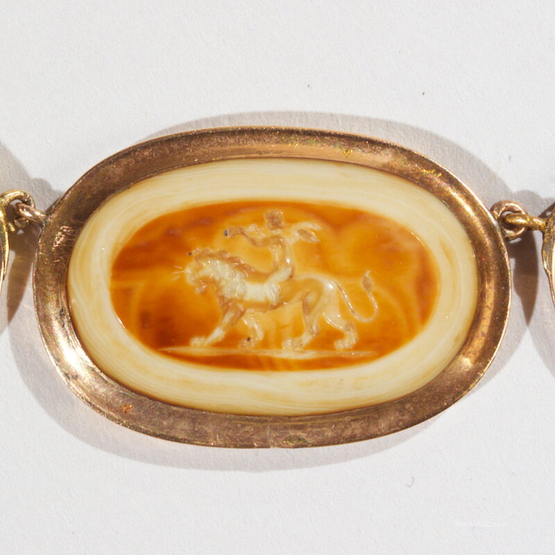 Antique Hardstone Intaglio and Cameo Necklace - Image 2