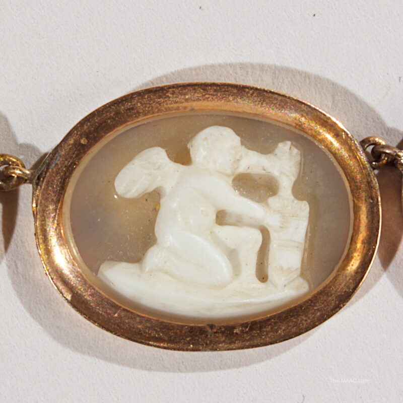 Antique Hardstone Intaglio and Cameo Necklace - Image 4