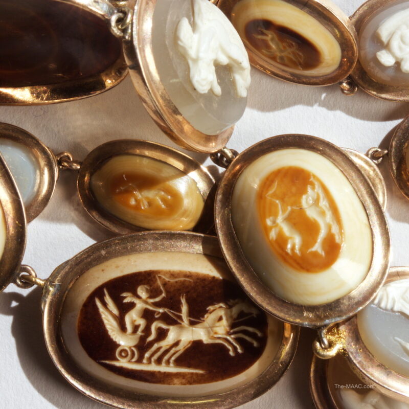Antique Hardstone Intaglio and Cameo Necklace - Image 5