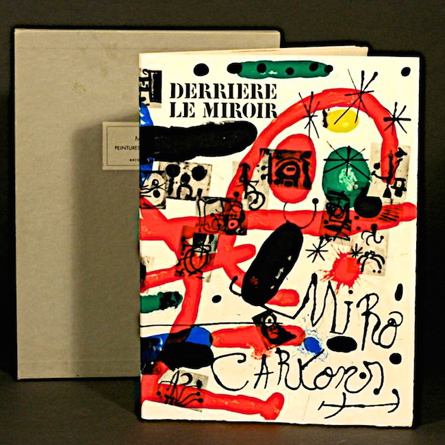 Signed Joan Miro, Peintures sur Cartons