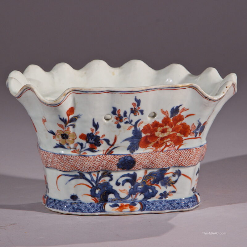 Rare Chinese Imari Fluted Bough Pot - Image 2