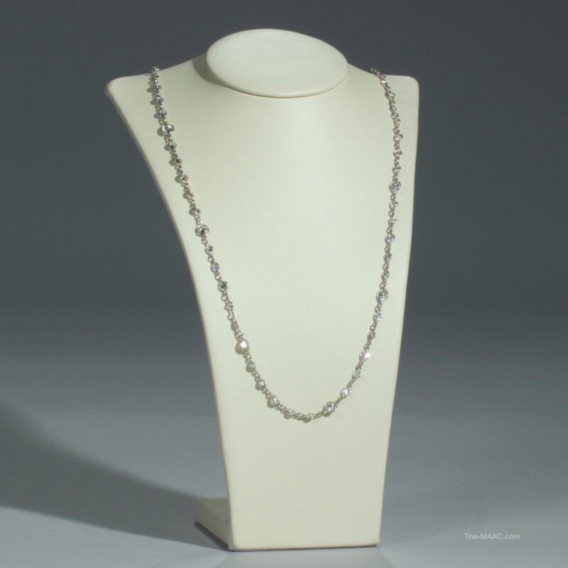 Art Deco Diamond and Platinum Necklace - Image 2
