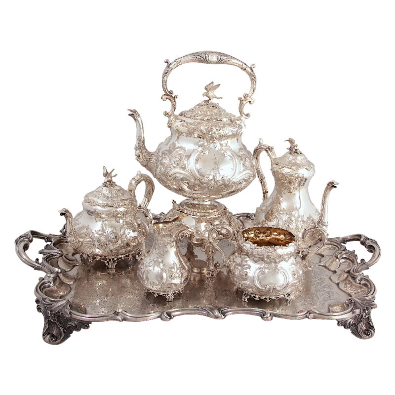Antique English Sterling Silver Tea Set