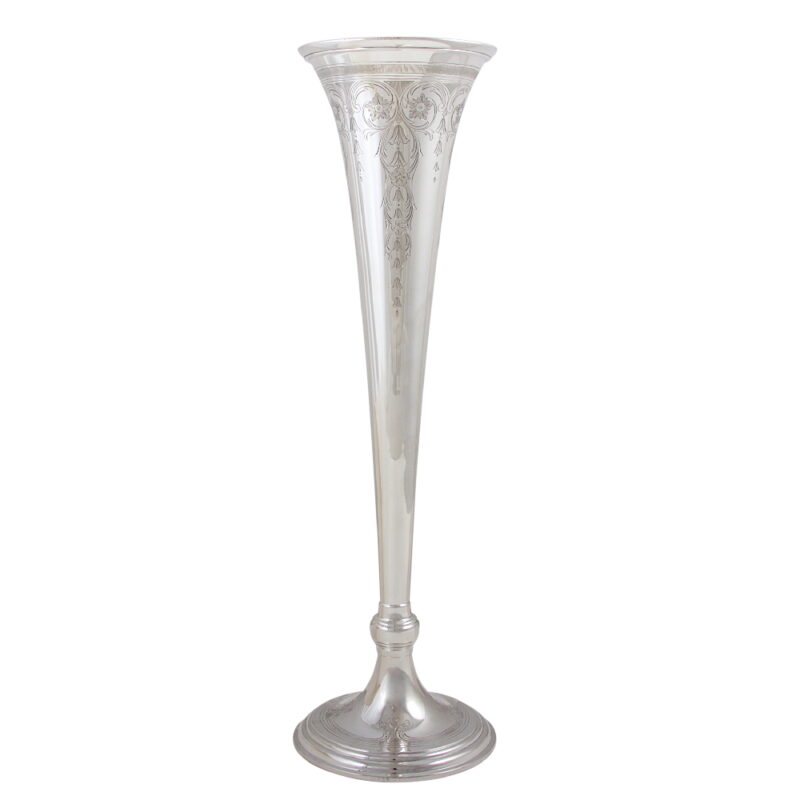 Tiffany Sterling Silver Trumpet Vase
