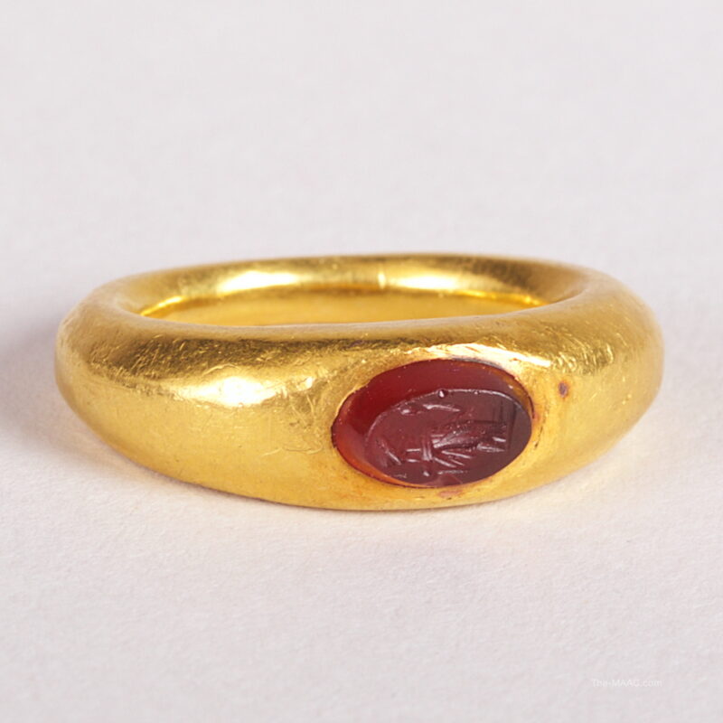 Ancient Gold Carnelian Intaglio Ring