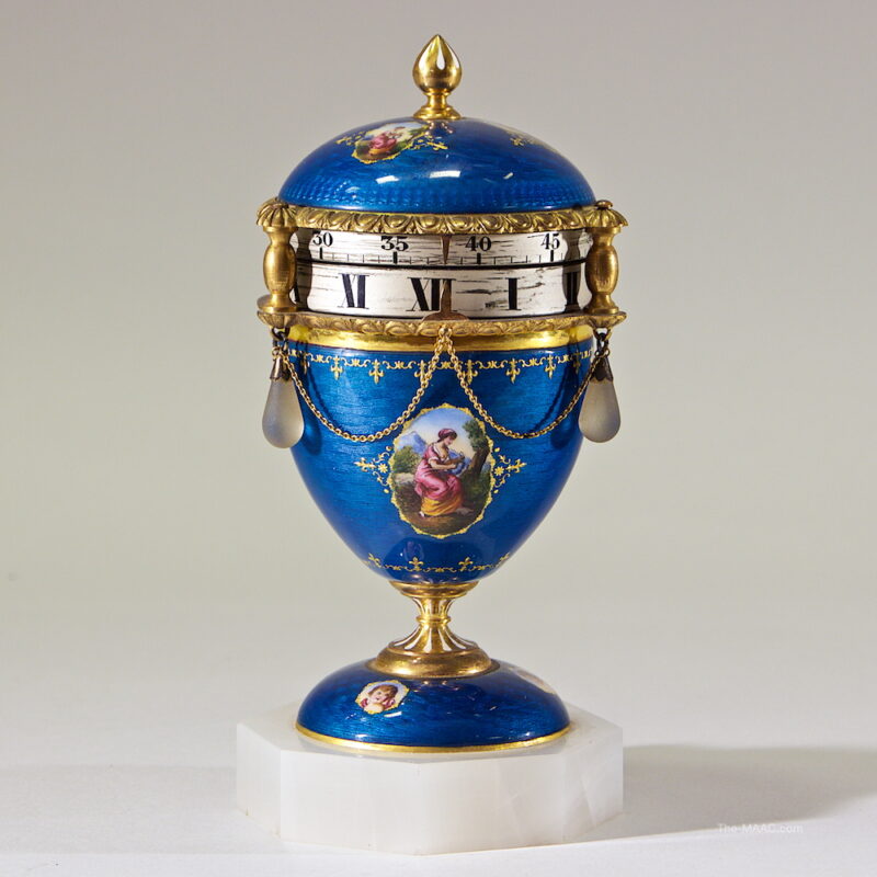 Blue Enamel Annular Clock
