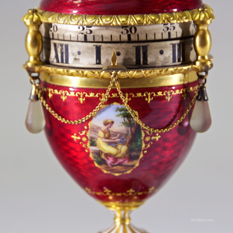 Red Enamel Annular Clock - Image 2
