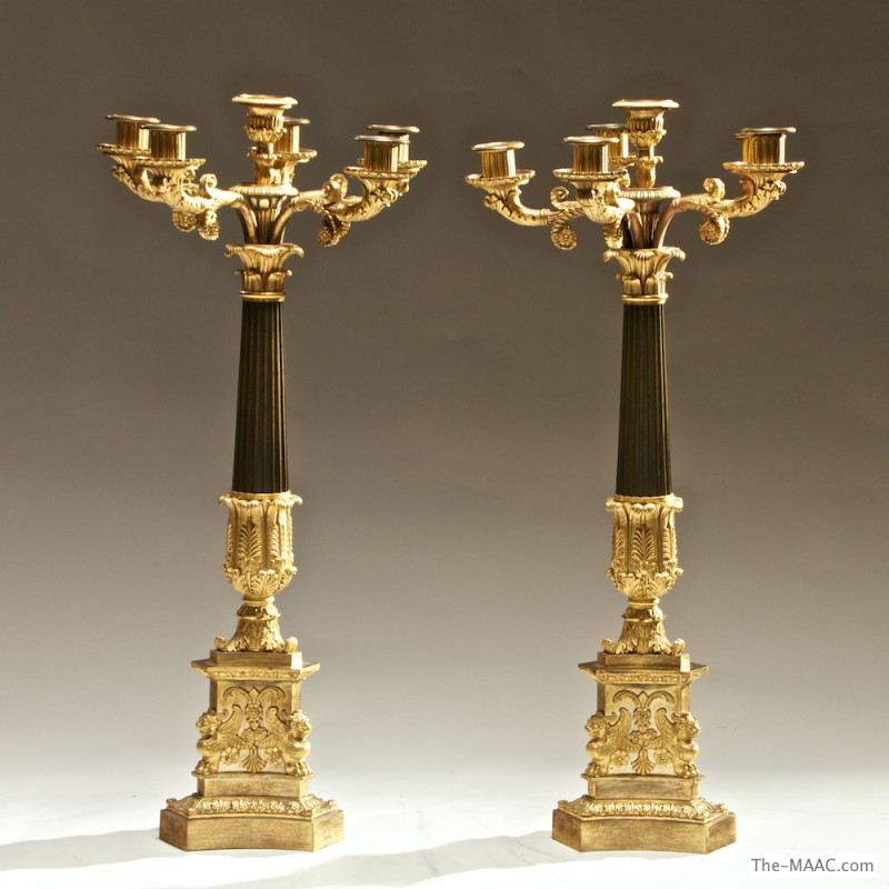 A Fine Pair of Antique French Candelabras