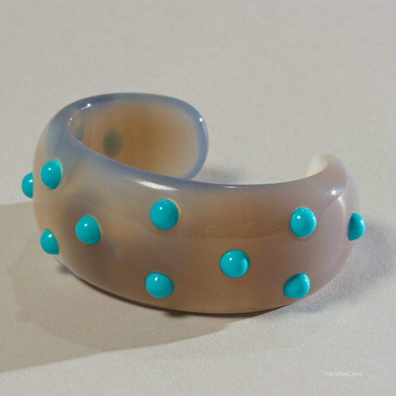 Turquoise and Agate Bangle