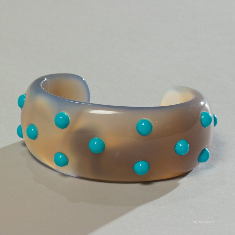 Turquoise and Agate Bangle - Image 3