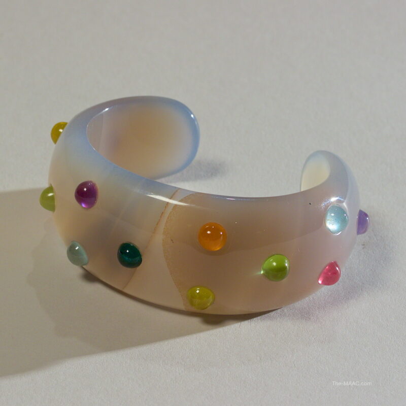 Multi Gem and Agate Bangle