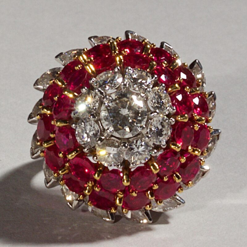 Tiffany Ruby and Diamond Ring - Image 2