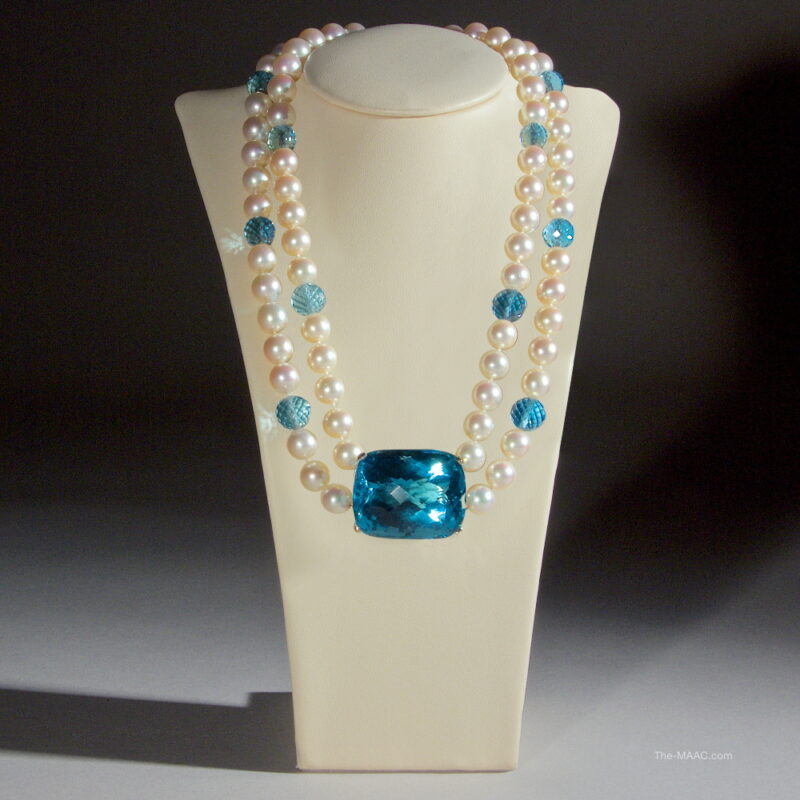 Gorgeous Aqua and Pearl Necklace