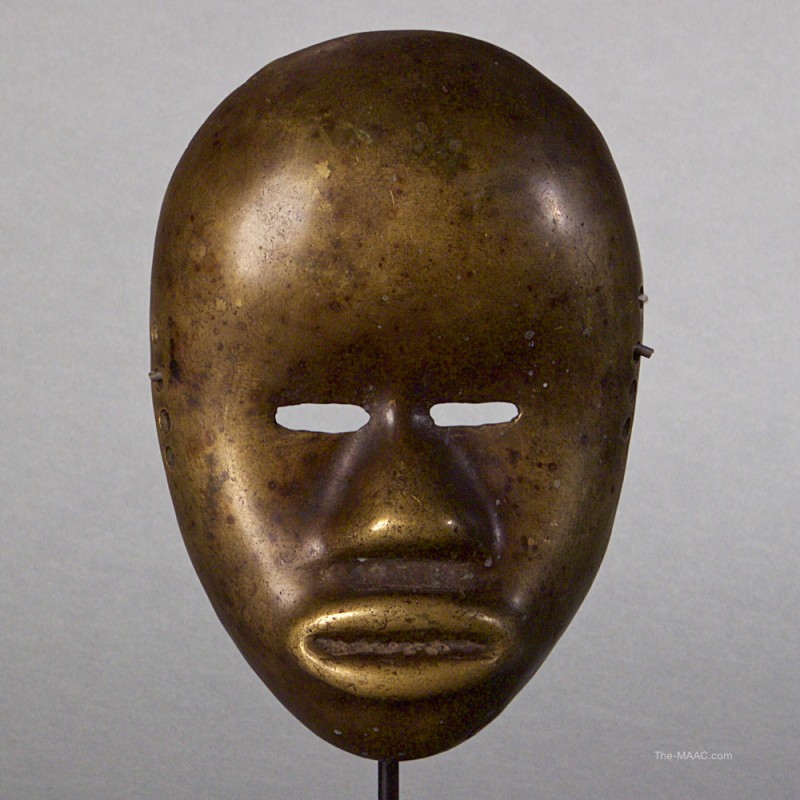 Dan Mask. Bronze, Ivory Coast.
