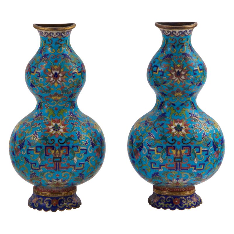 Pair of Antique Cloisonne Vases