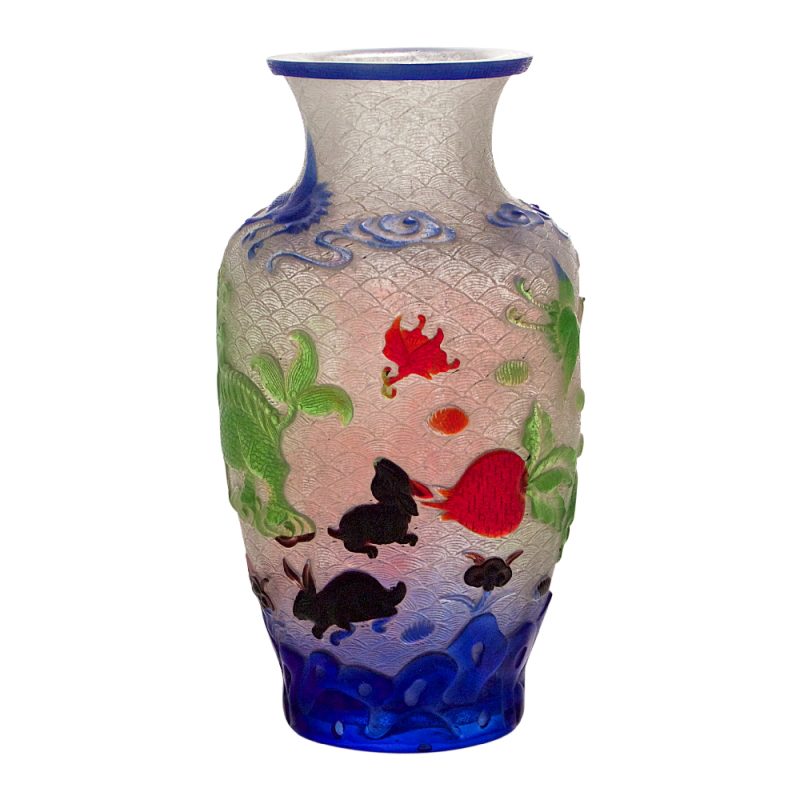 Peking Glass Overlay Vase