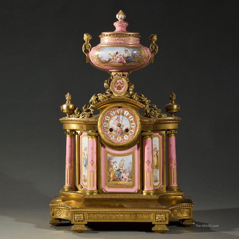 Sevres Bronze and Porcelain Clock
