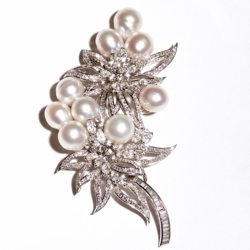Vintage South Sea Pearl Pin - at Hoffman-Gampetro - Gallery #37 - at The Manhattan Art & Antiques Center, NYC