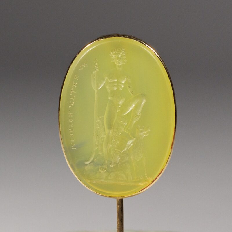 Neoclassical Agate Intaglio Pin