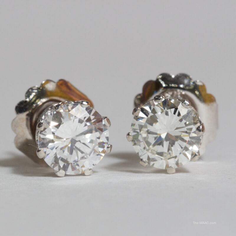 Fine Diamond Stud Earrings - Image 2