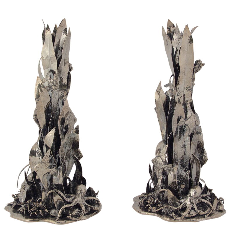 Pair of Sea Creature Candlesticks by Buccellati