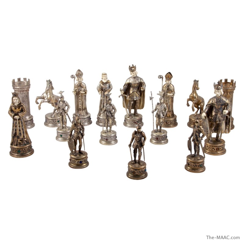 Rare Sterling Silver Chess Set - at Estate Silver Co. at The Maac