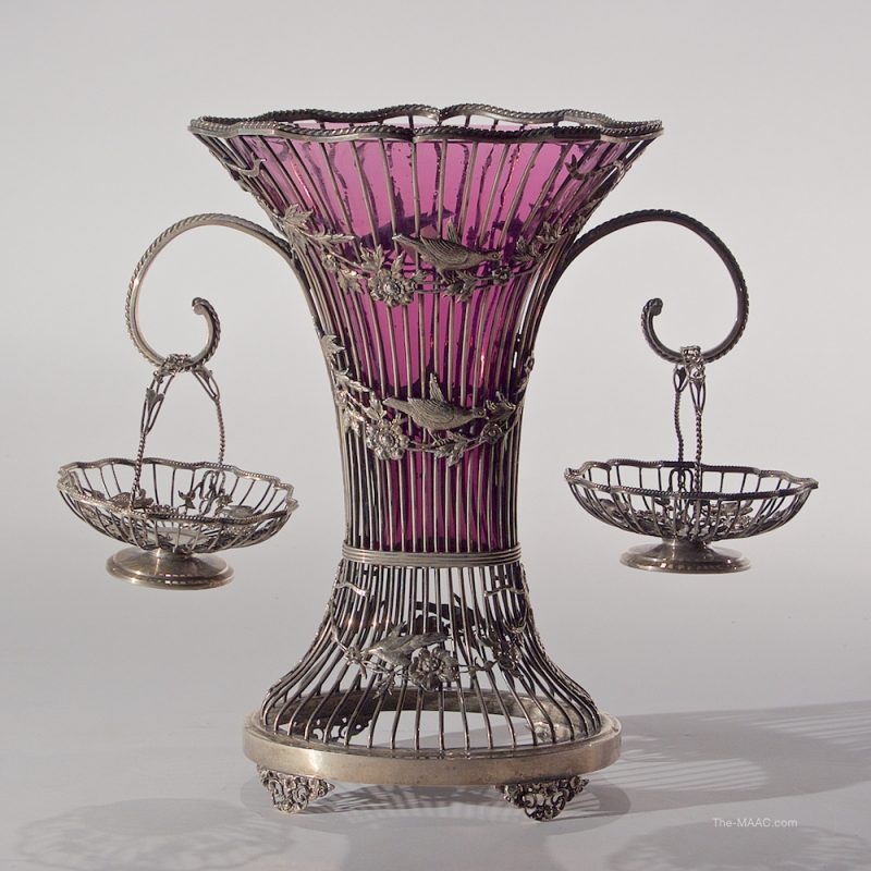 Art Nouveau Epergne by William Cummings - Silver Art - at Blum Antiques at the Manhattan Art and Antiques Center