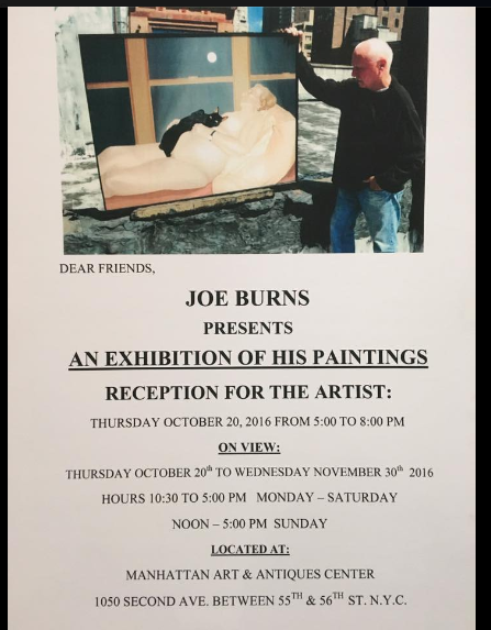Artist Joe Burns - Exhibit at the Manhattan Art and Antiques Center