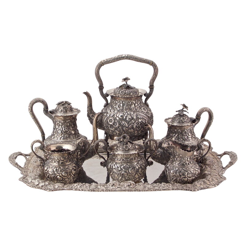 Stieff Repousse Sterling Silver Tea and Coffee Set