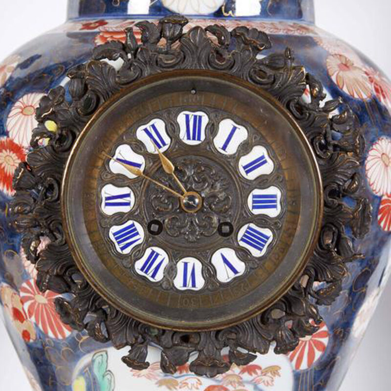 French Japonsime Parcel-Gilt Clock Garniture - Image 3