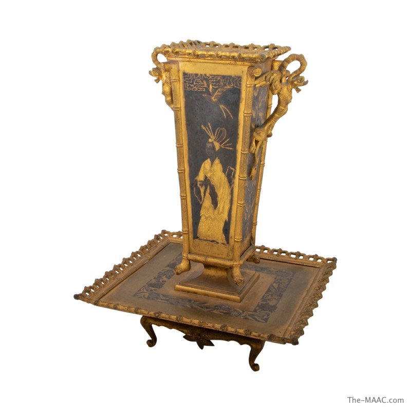 Bronze Chinoiserie Centerpiece - at Robin's Antiques - at The MAAC