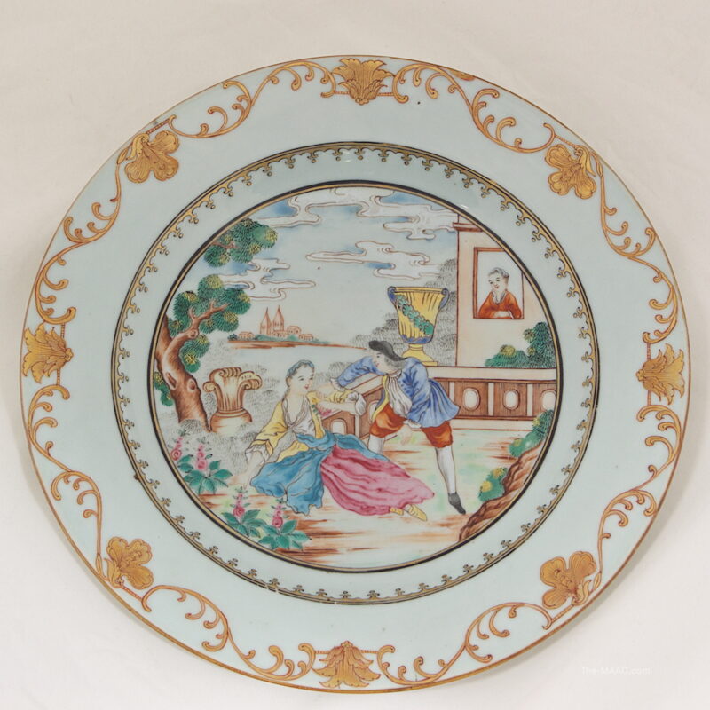 Rare Chinese Export Polychrome Plate