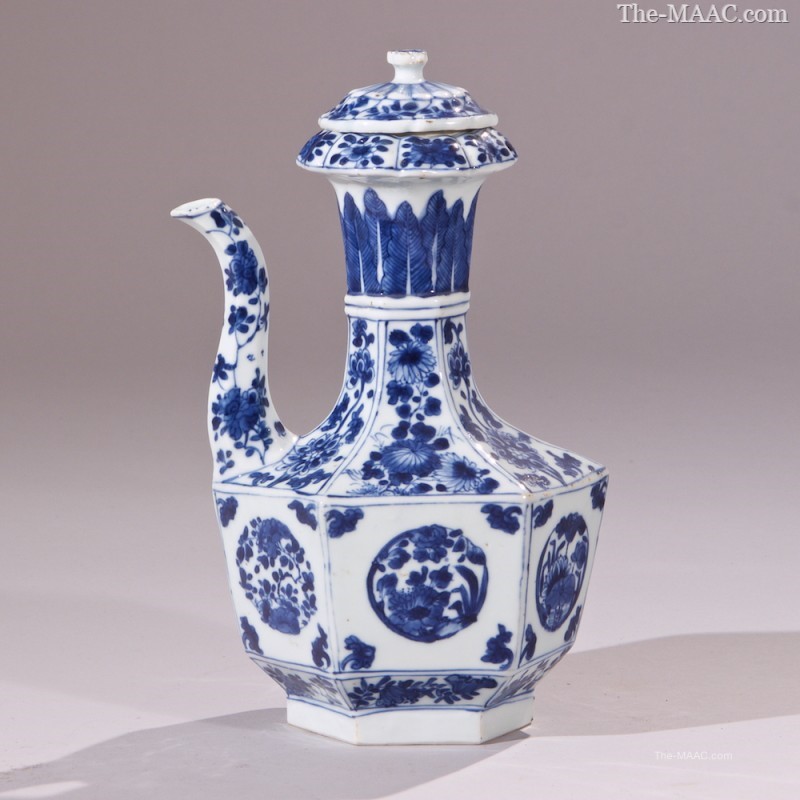 Exceptional and Rare Kangxi Ewer and Cover - at Suchow and Seigel Antiques at The-MAAC.com