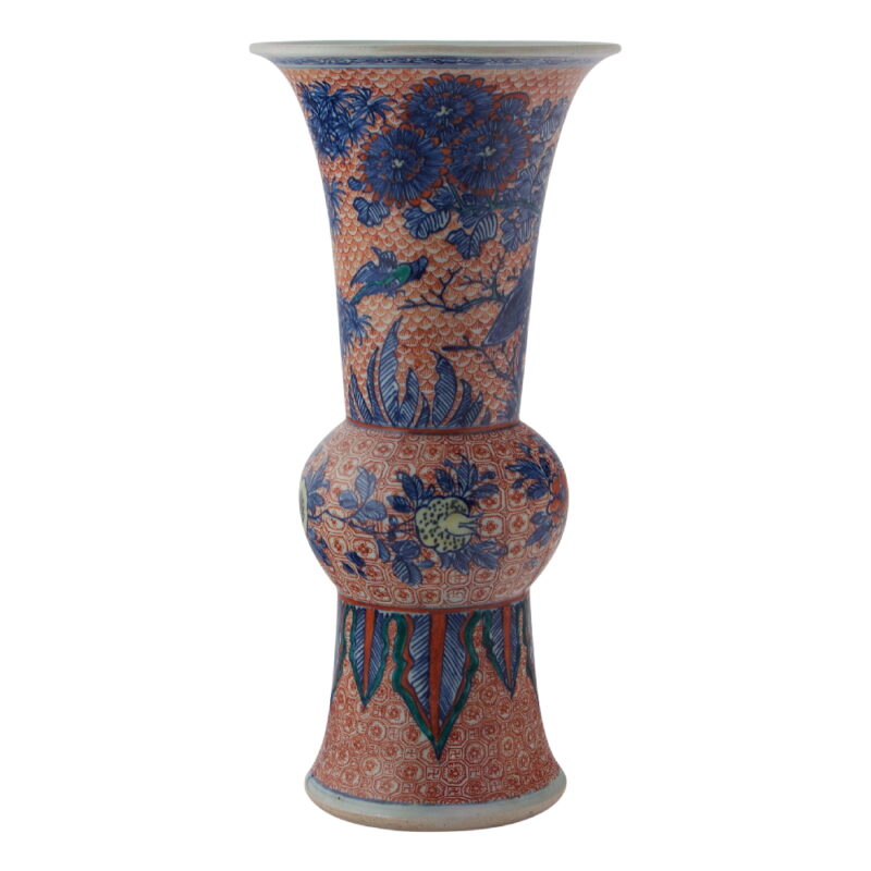 Antique Chinese Wucai Porcelain Vase - Image 2