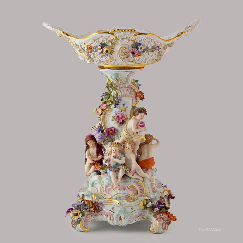 Meissen Porcelain "Four Seasons" Cupid Centerpiece - Image 2