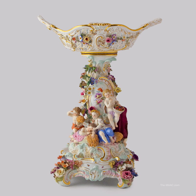 Meissen Porcelain "Four Seasons" Cupid Centerpiece