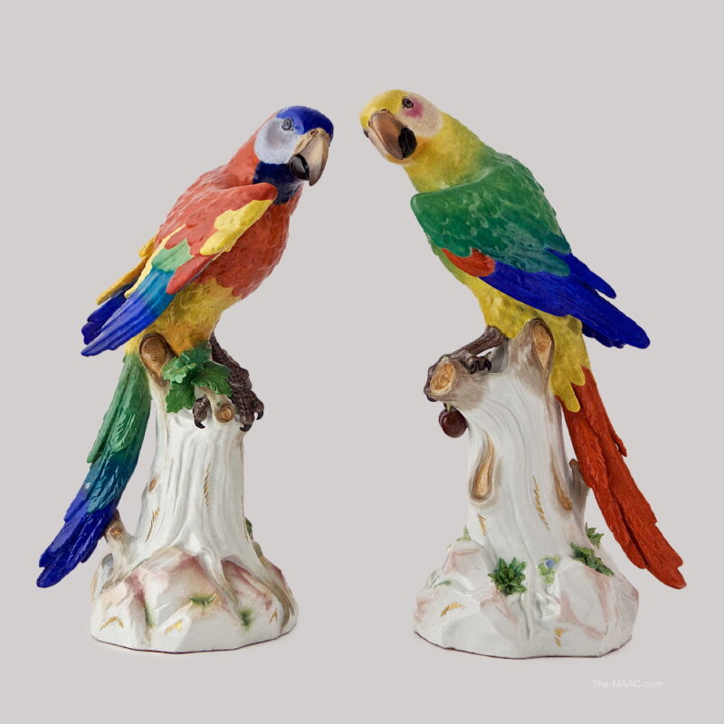 Pair of Meissen Figures of Parrots