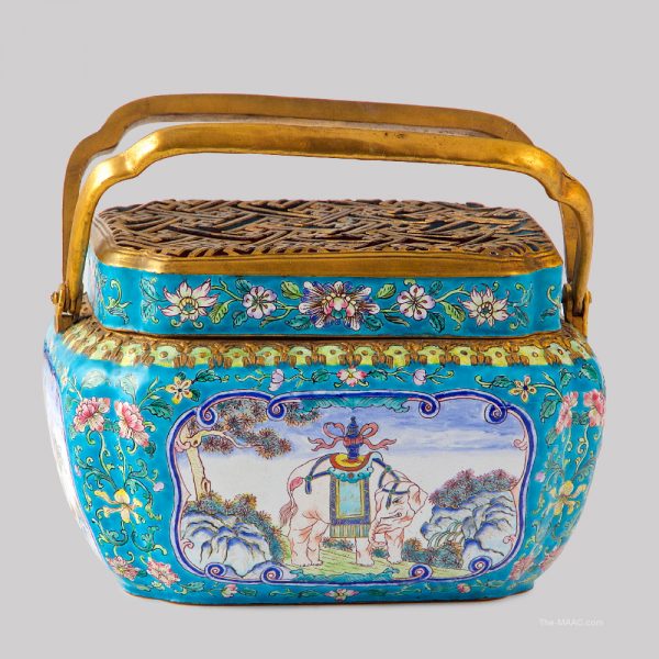 Chinese Canton Enamel Hand/Food Warmer Manhattan Art and Antiques Center