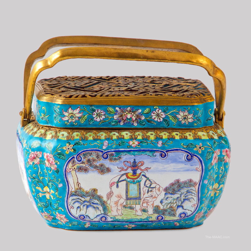 Chinese Canton Enamel Hand/Food Warmer - Image 2