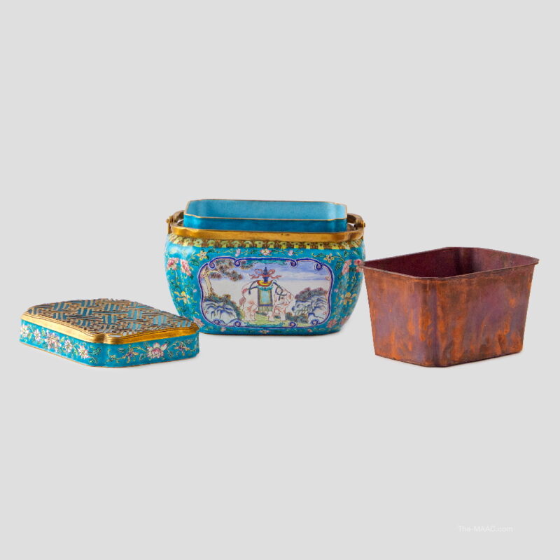 Chinese Canton Enamel Hand/Food Warmer - Image 5