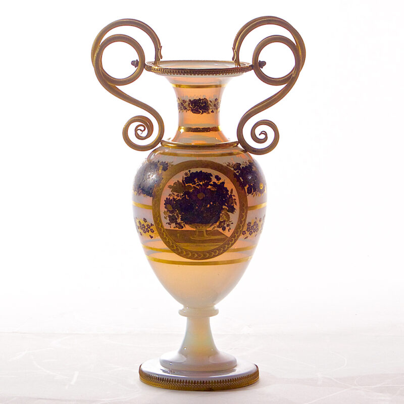Russian Imperial Glass Manufacturing Opaline Vase