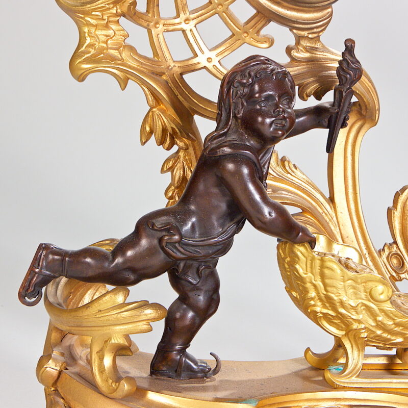 Gilt and Patinated Bronze Fire Chenets - Image 2