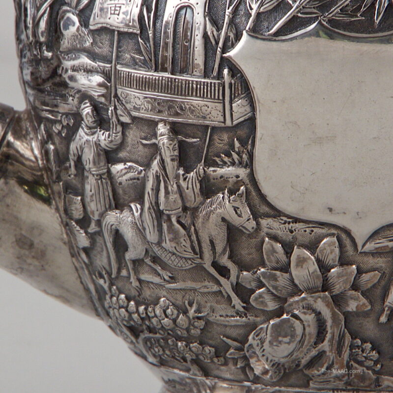 A Magnificent Museum Quality Chinese Export Warrior Tea Set - Image 3