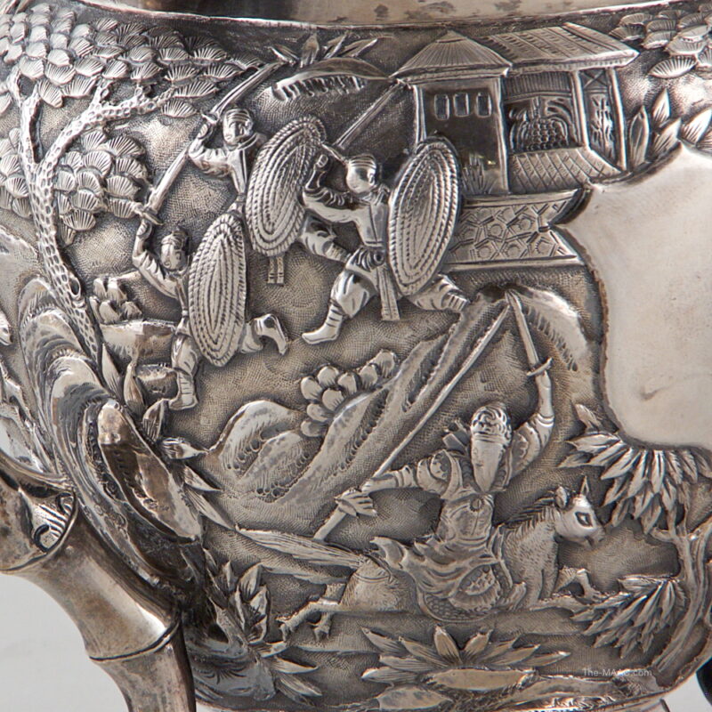 A Magnificent Museum Quality Chinese Export Warrior Tea Set - Image 2